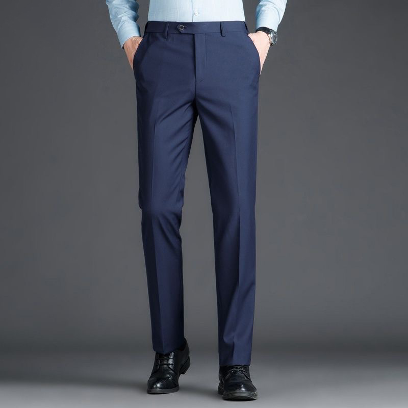 Classic Stretch Straight-Leg Dress Pants