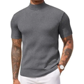 Men's Short Sleeve Mock Neck Sweater