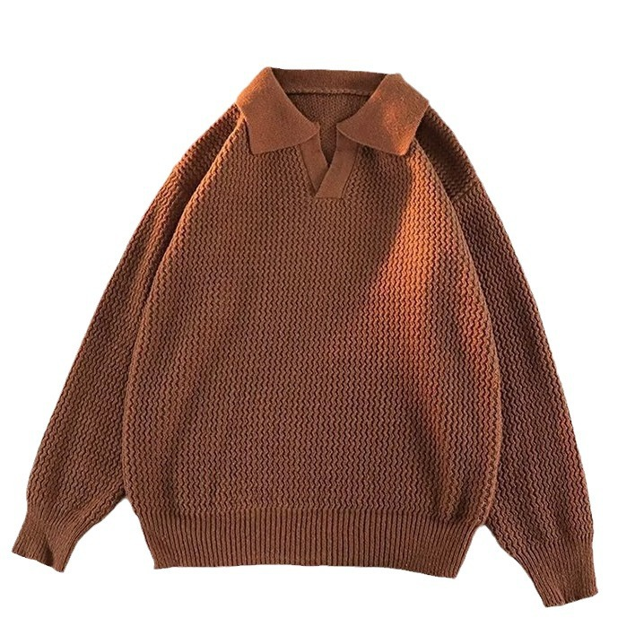 Solid Drop-Shoulder Knit Sweater