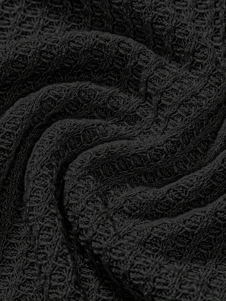 Textured Knit Polo Shirt