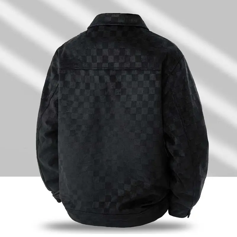 Textured Button Front Flap Pocket Jacket