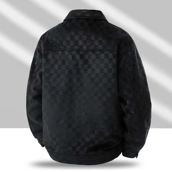 Textured Button Front Flap Pocket Jacket
