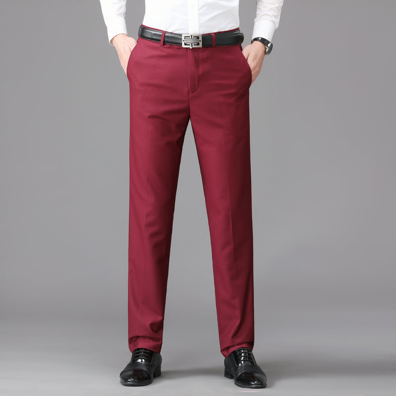 Classic Stretch Straight-Leg Dress Pants