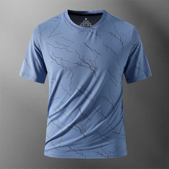 Men's Crack Print Cooling Athletic Tee