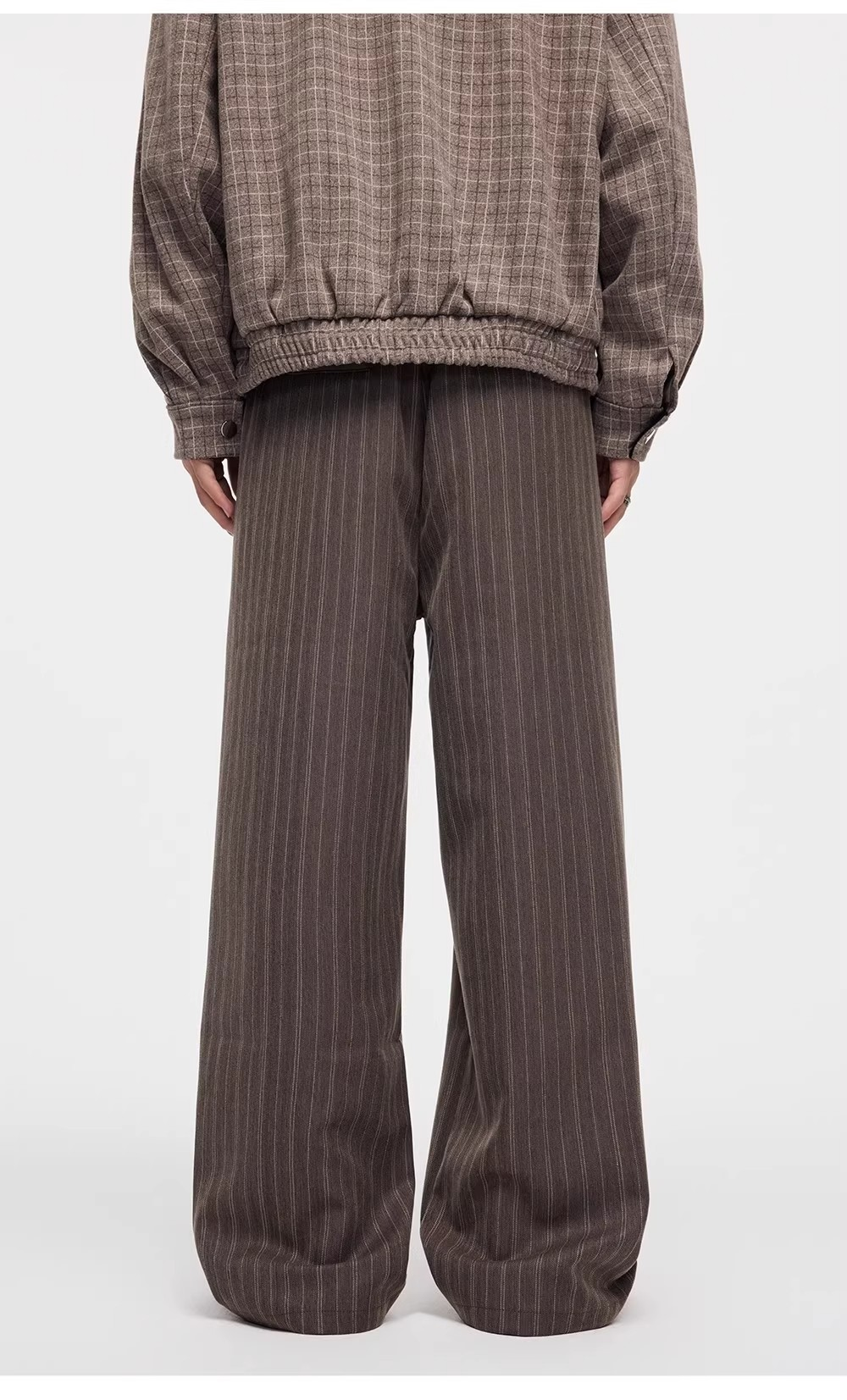 Pinstripe Wide Leg Baggy Pants