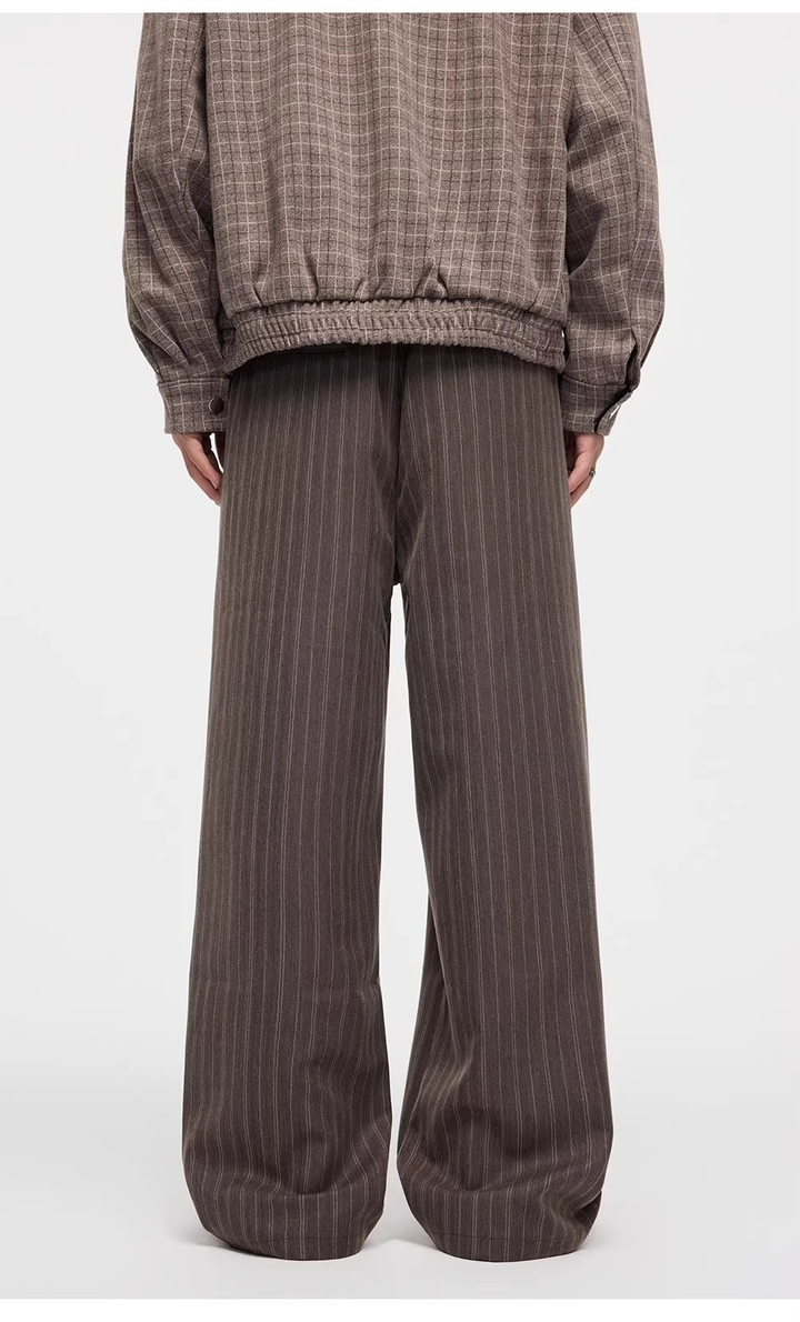 Pinstripe Wide Leg Baggy Pants