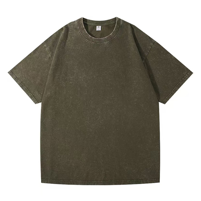 Vintage Distressed Oversized Drop-Shoulder Tee