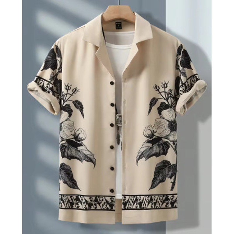 Men's Floral Button Casual Shirt
