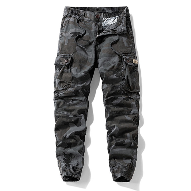 Men's Camo Cotton Cargo Jogger Pants