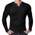 Men's Ribbed V-Neck Muscle Shirt