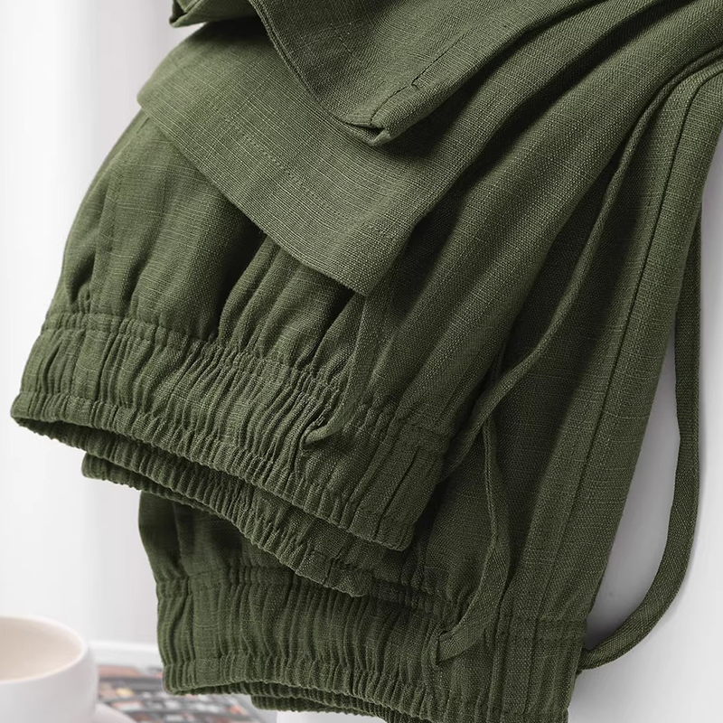 Relaxed Wide-Leg Drawstring Pants