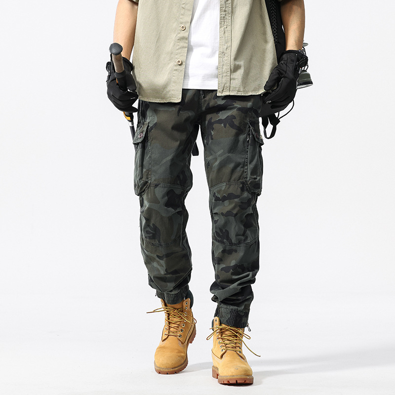 Men's Camo Cotton Cargo Jogger Pants