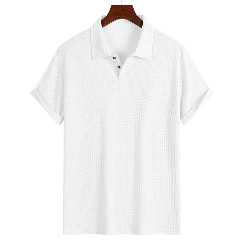 Textured Knit Polo Shirt