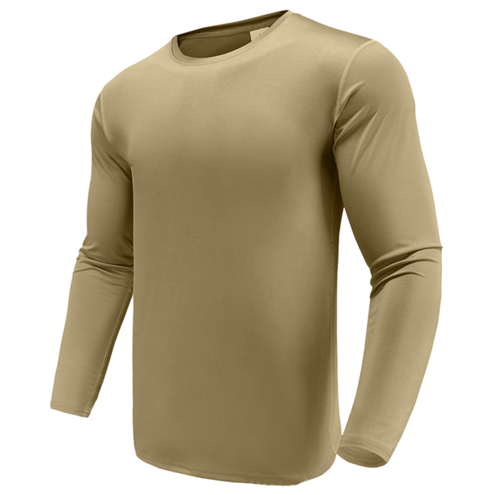 Fitted Long Sleeve Crew Neck Shirt