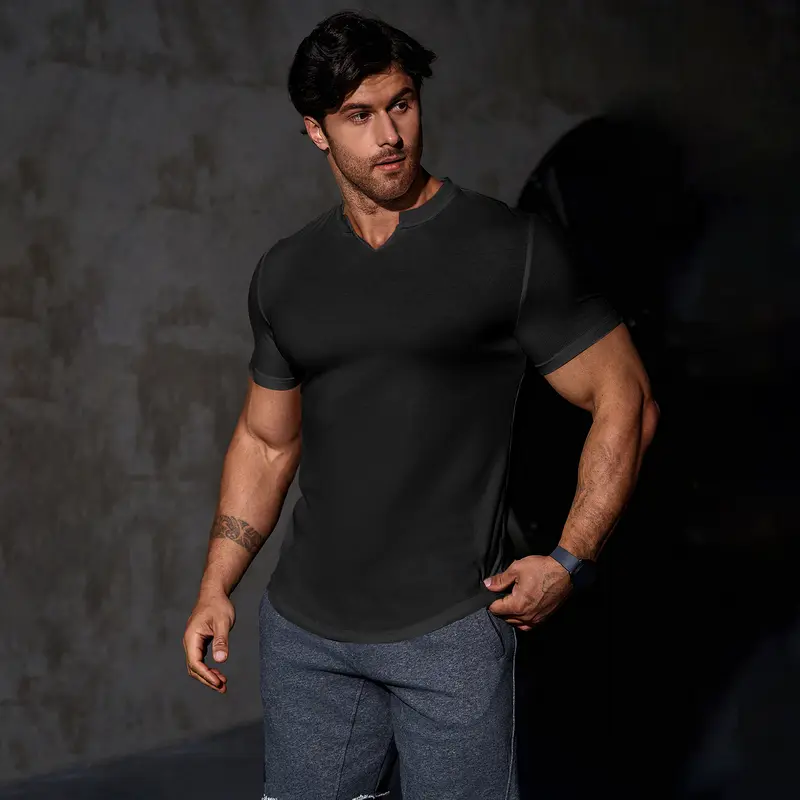 Men's Longline V-Neck Athletic Tee