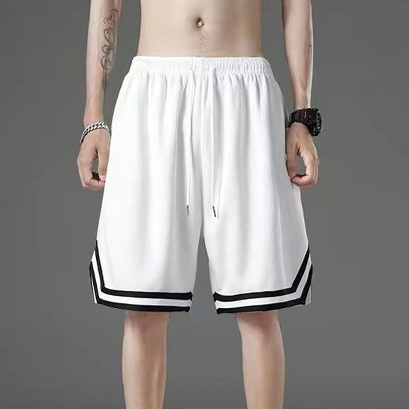 Men's Contrast Trim Basketball Shorts