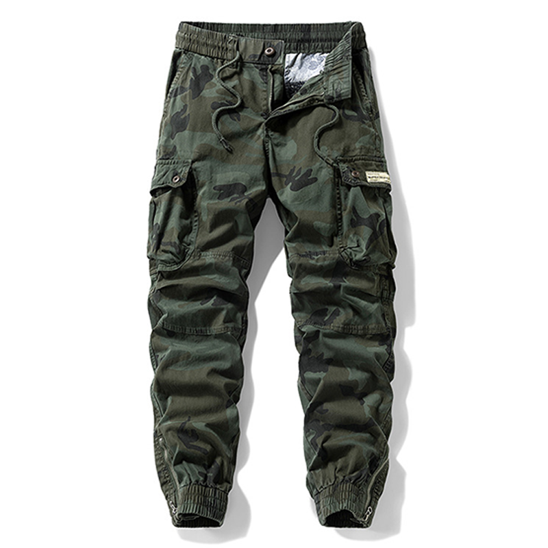 Men's Camo Cotton Cargo Jogger Pants