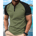 Men's Textured Three-Button Henley Shirt