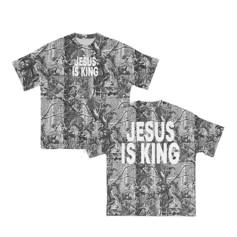 Jesus Is King Camo Graphic Tee