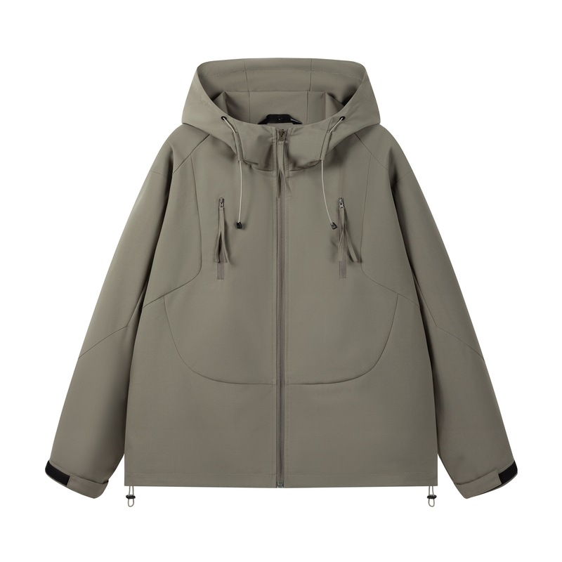 Oversized Hooded Windbreaker Jacket