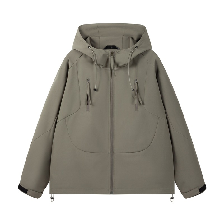 Oversized Hooded Windbreaker Jacket