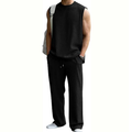 Men's Rib Knit Tank Top & Pants Set