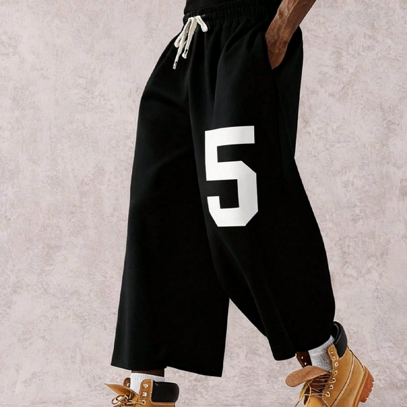 Number 5 Cropped Wide-Leg Pants