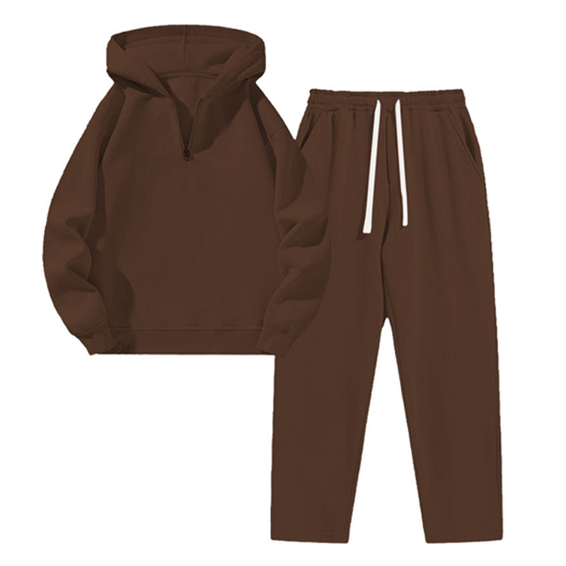 Half-Zip Hoodie &amp; Sweatpants Set