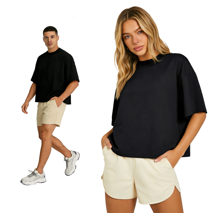 Drop Shoulder Relaxed Fit Casual T-Shirt
