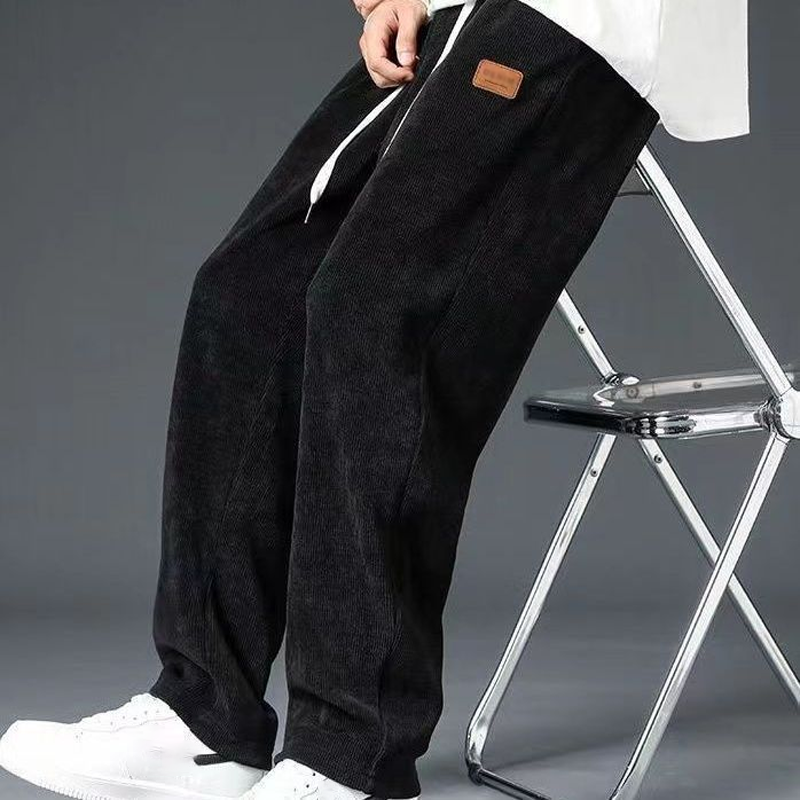 Men's Relaxed Seam-Detail Casual Pants
