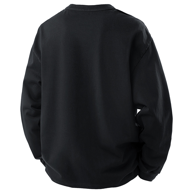 Ribbed Cuff Crewneck Long Sleeve Tee