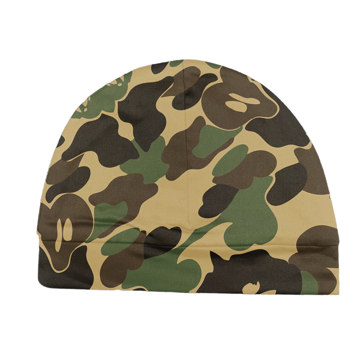 Camo Print Close-Fit Streetwear Skull Cap