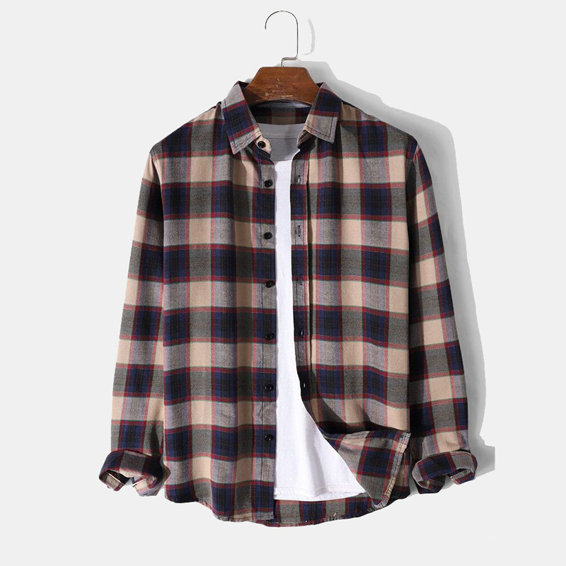 Vintage Plaid Button-Up Shirt