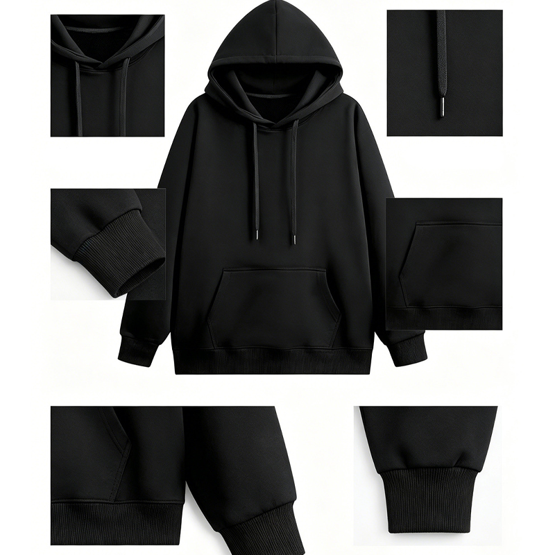 Soft Cotton Blend Pullover Hoodie