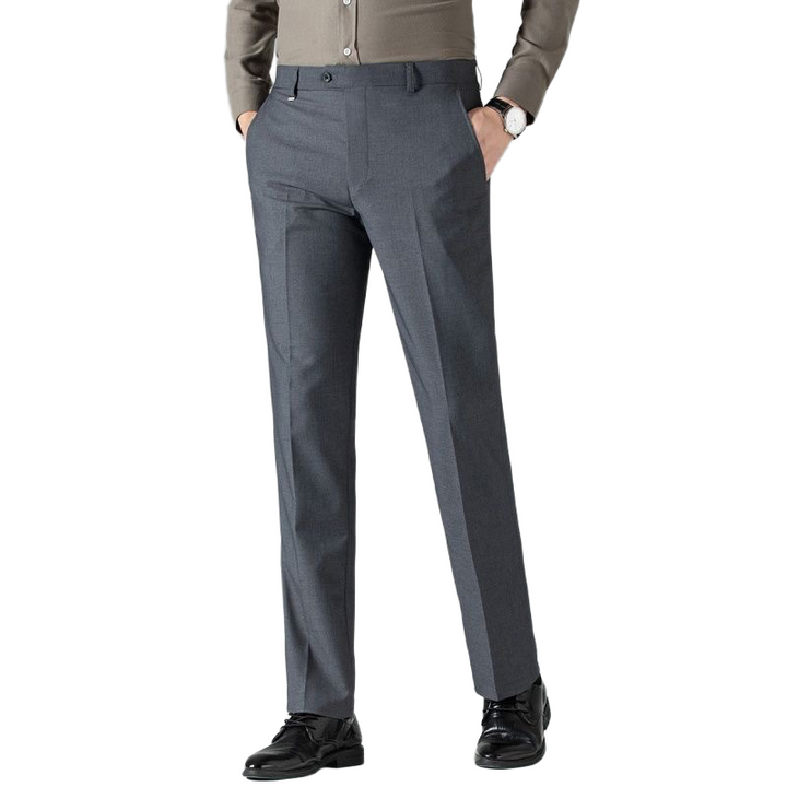 Classic Stretch Straight-Leg Dress Pants