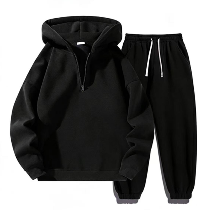 Minimalist Solid-Color Hoodie &amp; Pants Set