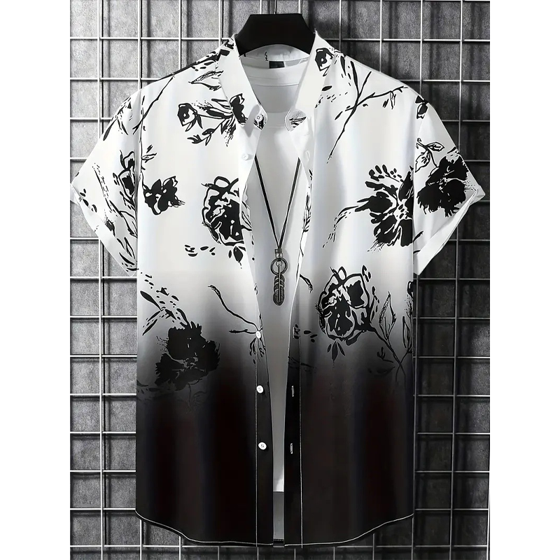 Men's Ombre Floral Casual Shirt