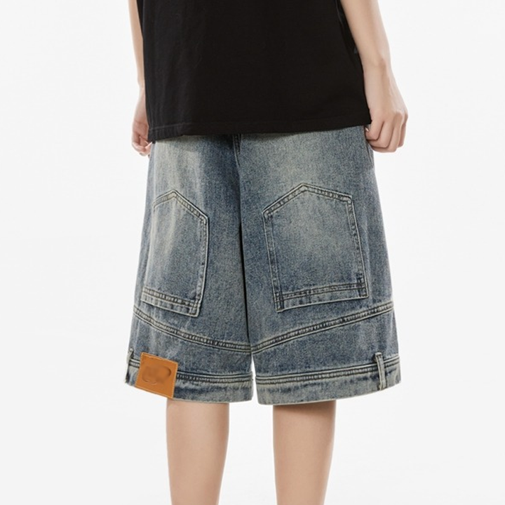 Reverse-Wash Baggy Denim Jorts