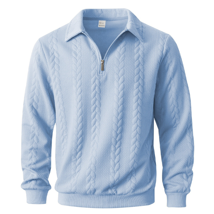 Vintage Quarter-Zip Knit Polo Sweater