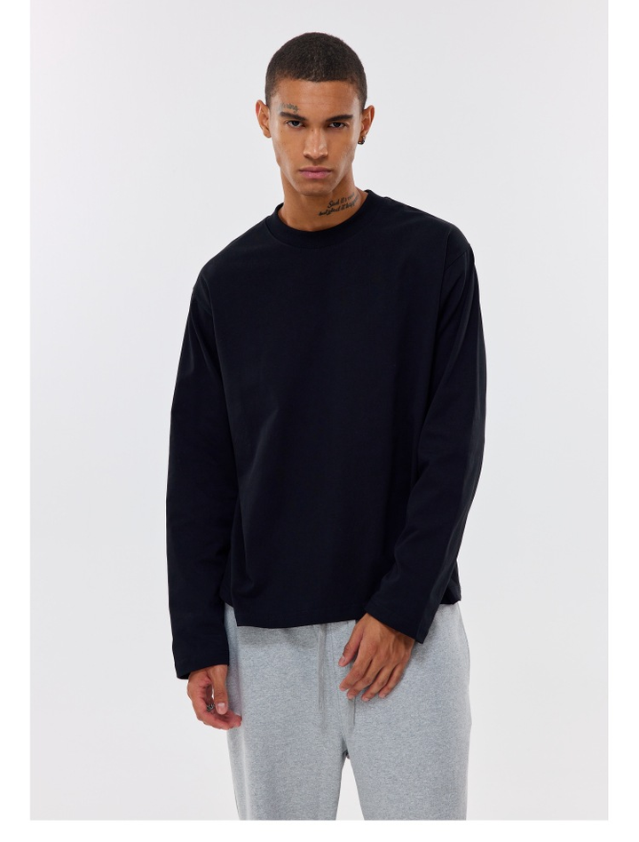 Oversized Cropped Long Sleeve Tee