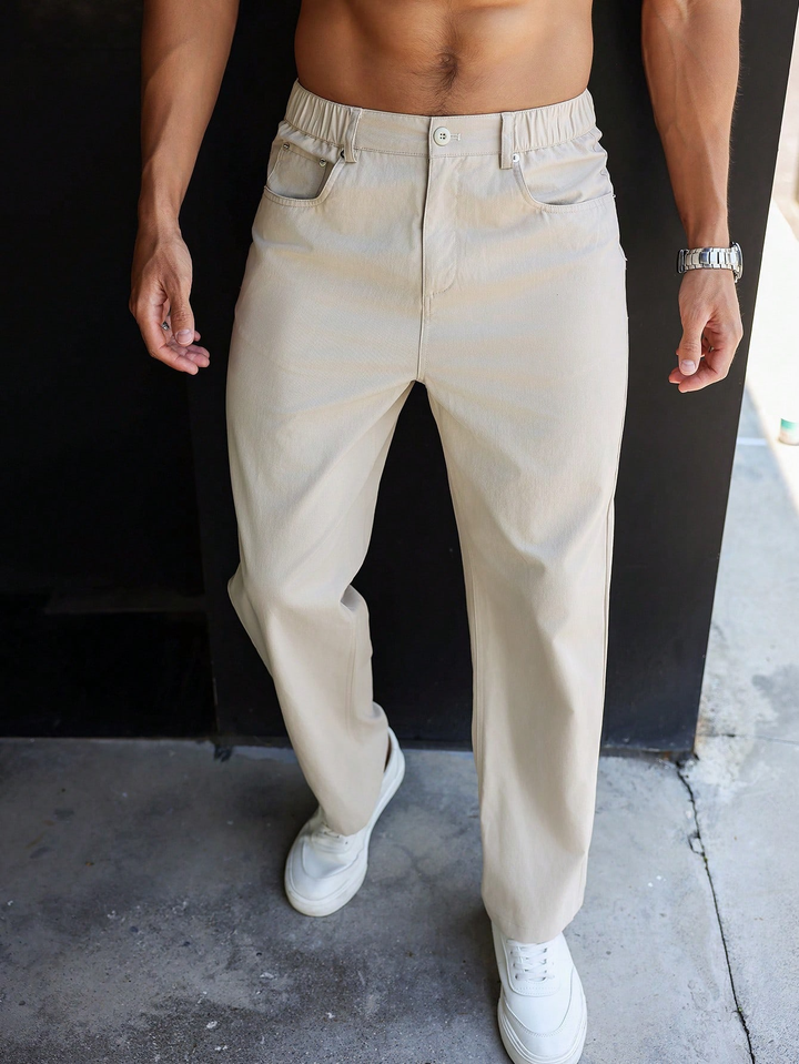 Relaxed Wide-Leg Casual Pants