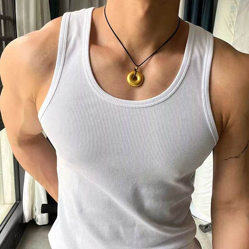 Ribbed Knit Sleeveless Tank Top