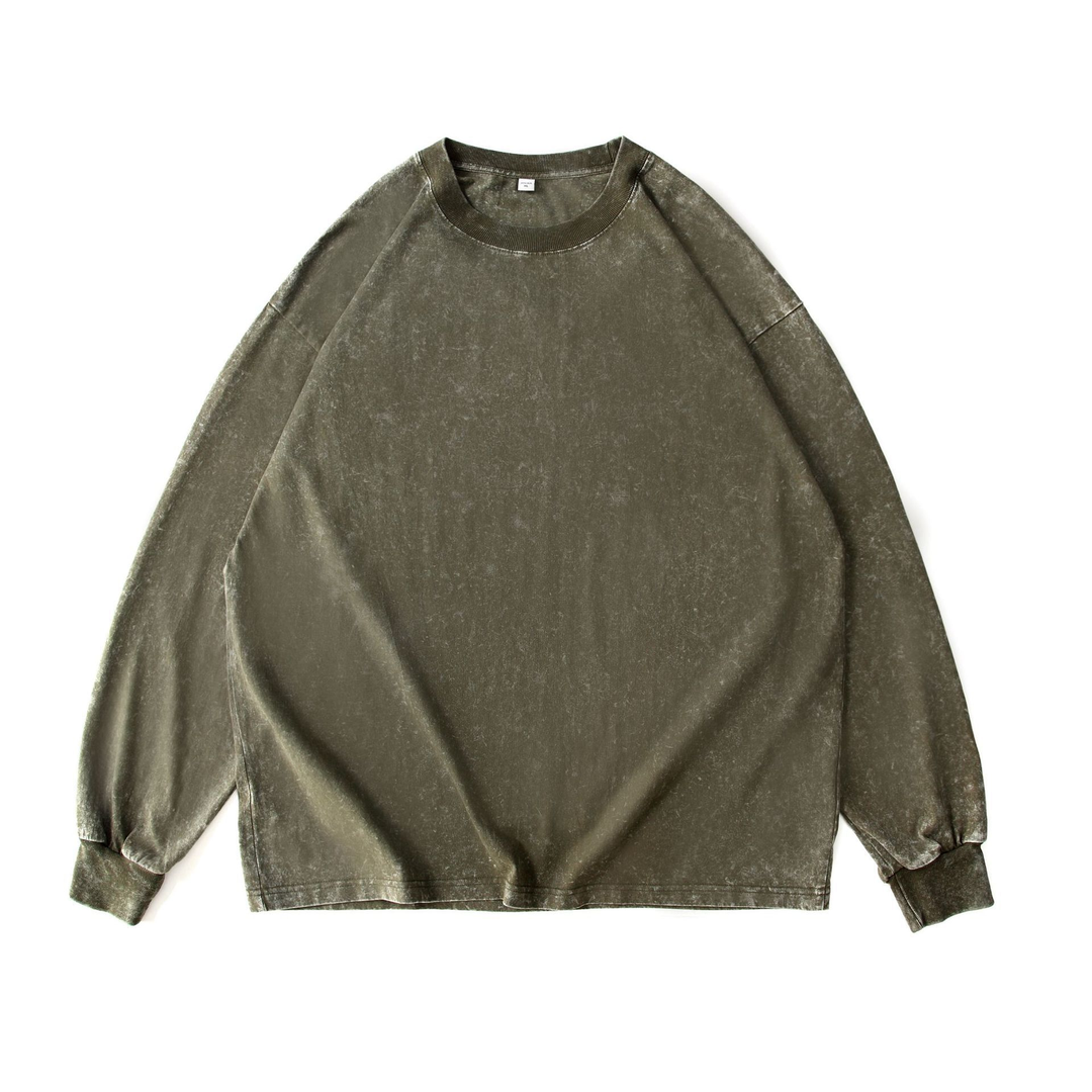 Washed Distressed Crewneck Sweatshirt