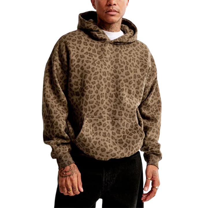 Leopard Print Pullover Hoodie