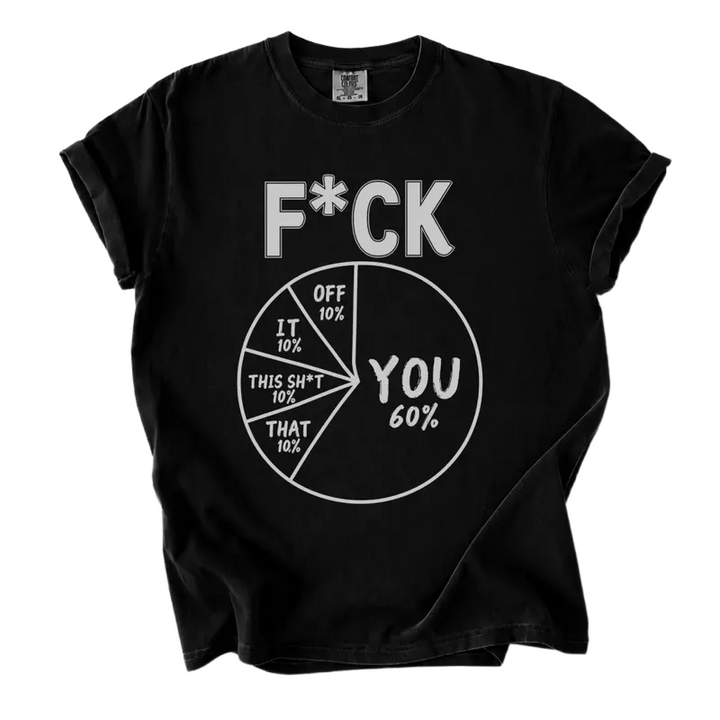 Sarcastic Pie Chart Graphic Black T-Shirt