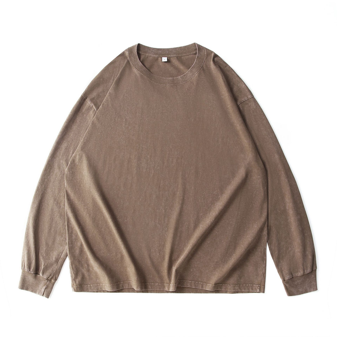 Washed Distressed Crewneck Sweatshirt