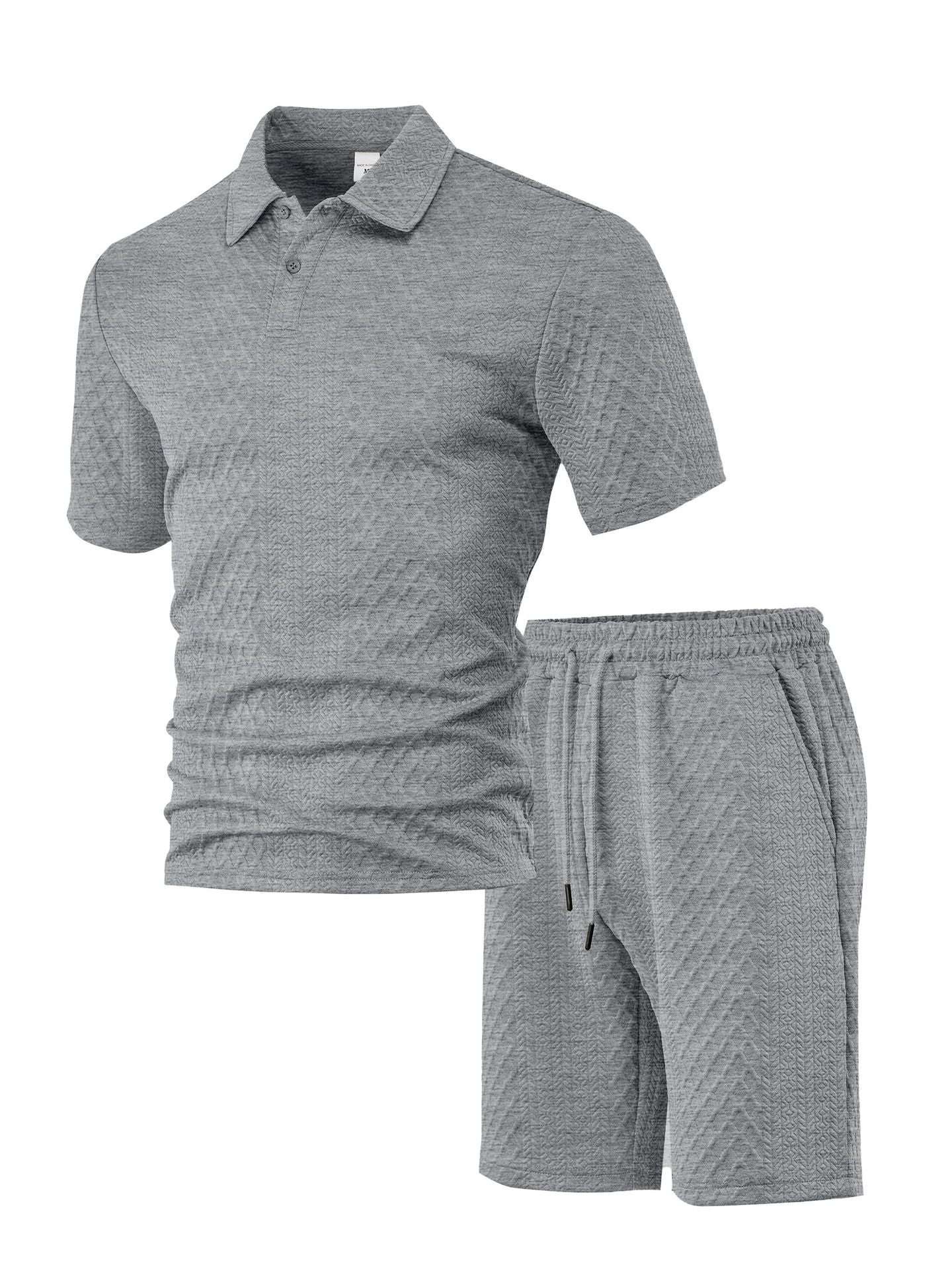 Men's Polo Shirt & Drawstring Shorts Set