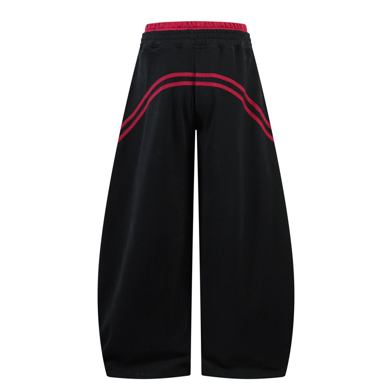 Wide Leg Side Stripe Sweatpants