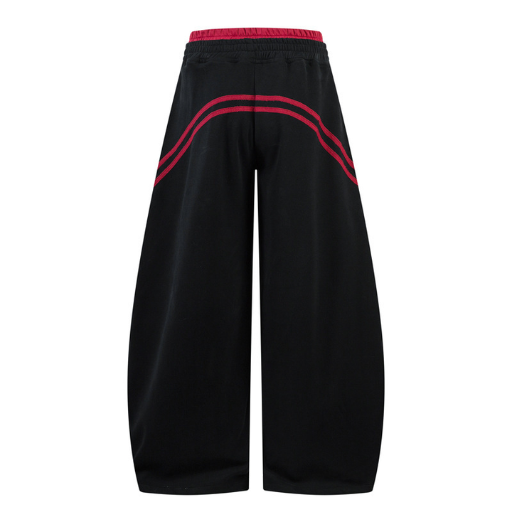 Wide Leg Side Stripe Sweatpants
