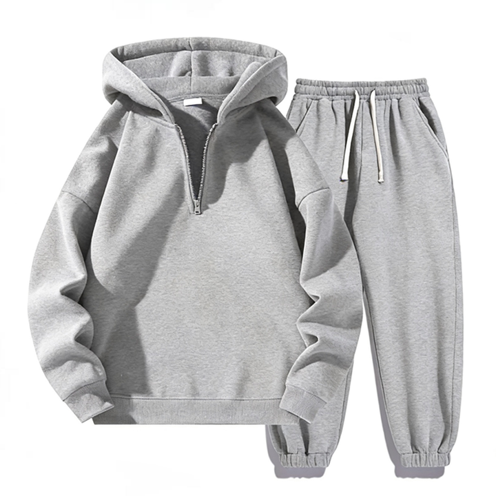Minimalist Solid-Color Hoodie &amp; Pants Set